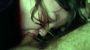 random blowjob turns into toy play with a hot swallow and facial