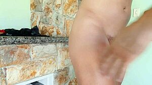 she was very horny in the ass and i had to fuck her standing up hard until she pissed herself all over