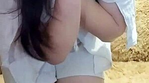 Horny Brunette Lammy Pixel Stripteases And Shows Gorgeous Ass