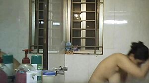 Spying on a curvy Indian woman in the shower
