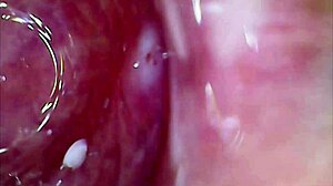 yo, check this real pussy orgasm with sperm in juice under microscope