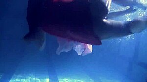 Lilia Mihalkova and Natalia Kupalka Engage in Underwater Lesbian Activities in the Pool