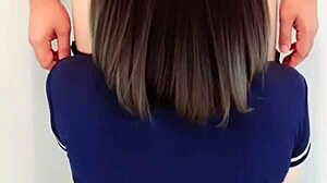 cosplay police girl in fresh scene with ripped clothes