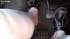 Best feet in the car with girlfriend