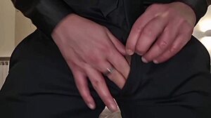 Kinky Masseuse Flashes Feet and Ass While Dirty Talking to Old Client