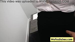 slutty milf sucks fat cock on office desk