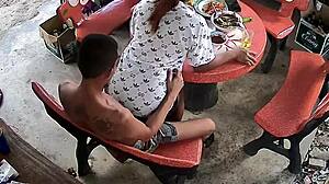 Being secretly filmed by a friend while having sex