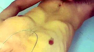 Hot masturbation in the bathroom!