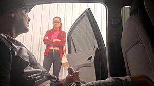 Risky Street Handjob For Bus Stop Student