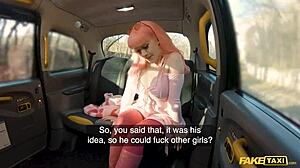 fake taxi - pink haired wonder fucker gets her pussy creampied in reality doggystyle british cum missionary big cock babe european creampie cumshot
