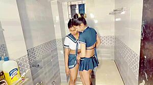 Two Sexy Indian Girls Share Cock in Desi Sex