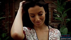 A little 18+ bit older but still hot as fuck busty milf strips and shows off her big tits and ass