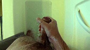 Masturbating wildly in the shower!