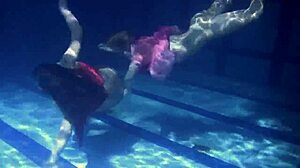 Lilia Mihalkova and Natalia Kupalka Engage in Underwater Lesbian Activities in the Pool