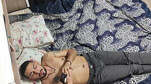 Strong pegging session with complete guy on red