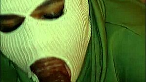 Masked Girl Gives Super Sloppy Deep Throat