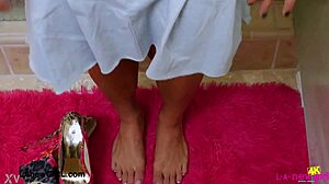 Hey, have you seen this mesmerizing blonde model in the shower?