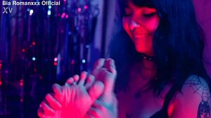 Tiny Foot Worship with Tickling Domination over Latina