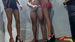 live sex at pool party with bisexual latinas