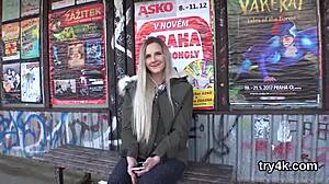 Natural teen 18+ gives BLOWJOB in POV, gets TWAT REAMED