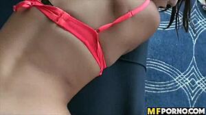 Intense home video sex tape with latina girlfriend number five.