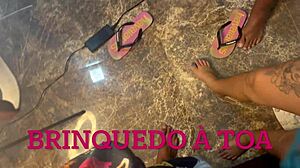 Trying to deflower the skinny latina in the kitchen