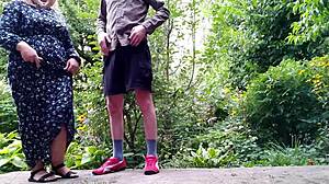 Sweet step mom helps step son pee standing, wow! It's wild!