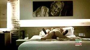 Spy cam catches cuckold wife unaware while husband watches audio