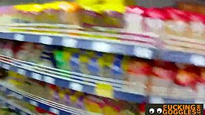 Gorgeous petite russian brunette gives horny blowjob ending in cumshot