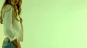 Wow, gorgeous blonde Ksenya B rips clothes for wet party!