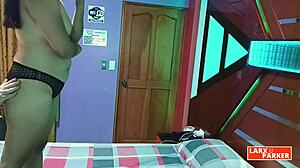 room casting 9 esther from chiclayo shows huge hairy ass in doggystyle