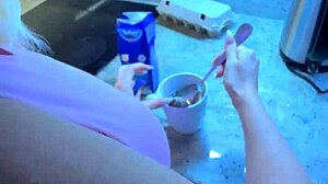 Sexy Alice Deepthroats Huge Cock In Kitchen!