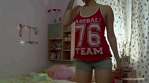 She's cock hungry, sucking dick before getting screwed.