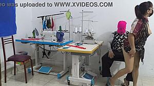 Intense Seduction In The Sewing Workshop With Mature Ebony Assplay, Flashing, And Homemade Massage.