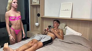 Clarii Quinn says, 'Take my double vaginal penetration and deepthroat for the first time.'