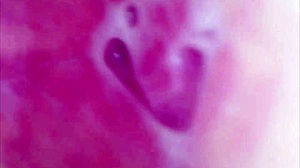 yo, check this real pussy orgasm with sperm in juice under microscope