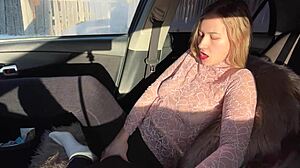 Public masturbation moment with my future wife outdoors