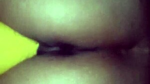 Latina wife enjoys intense orgasm riding a huge dildo in wild play