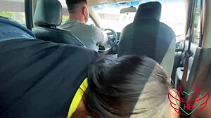 Casada sucked me with husband at the wheel