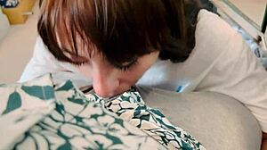 Can you handle this deepthroat with sloppy cum eating action?