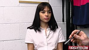 i'm the repressed thief hiding a bottle, but she catches me.