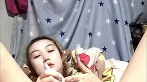 Japanese Amateur Goes Wild with Horny Masturbation and Intense Squirting