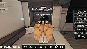 I had a new session with the beautiful bitch in roblox, bending her over for doggystyle