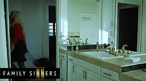 Blonde milf says, spice up with stepson in bed