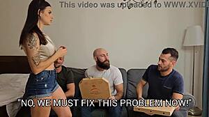 Wet Pizza Delivery Bille Star 3on1 DP DAP Pee Drink Messy Finish