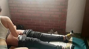 Horny Young Girl Jerks Me Off And Milks Me With Her Mouth Close Up