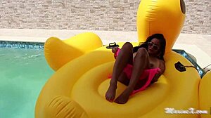 BBC Dildo Too Big For Maxine's Asian Pussy Hole