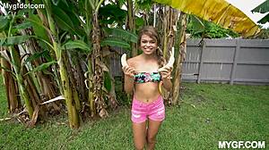 pussy goes bananas in interracial doggystyle and missionary