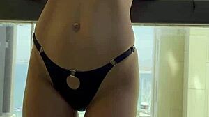 I love how gorgeous Monika Fox poses in new sexy lingerie, showing off her fake tits and long hair.