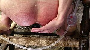 Syringed while kneeling, feel that tight stretch now